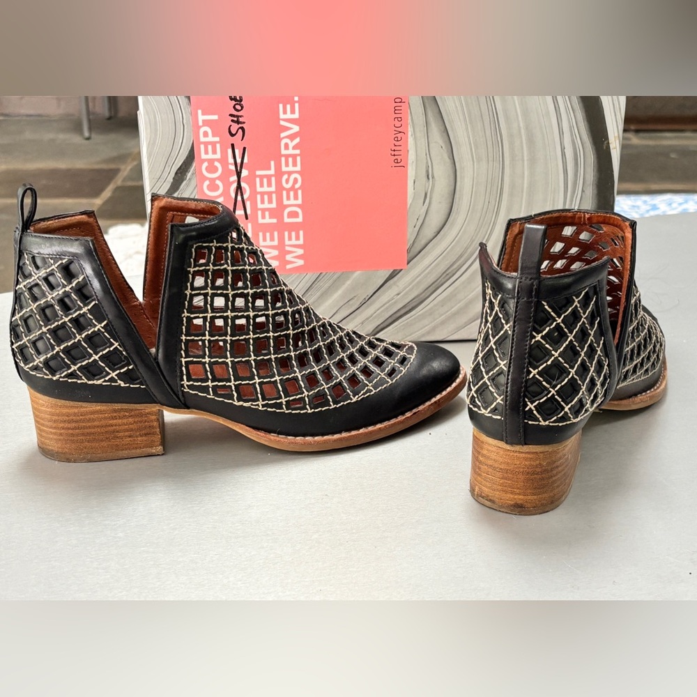 Jeffrey Campbell Black Perforated bootie 7.5